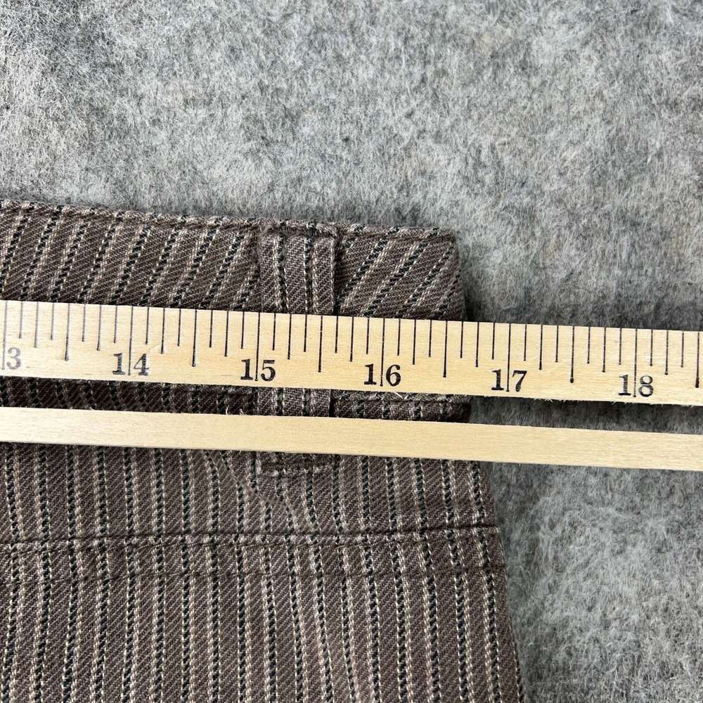 Isabella Bird Pants Women 14 Brown Striped Boot Cut Stretch Cotton Anthropologie - Picture 8 of 11
